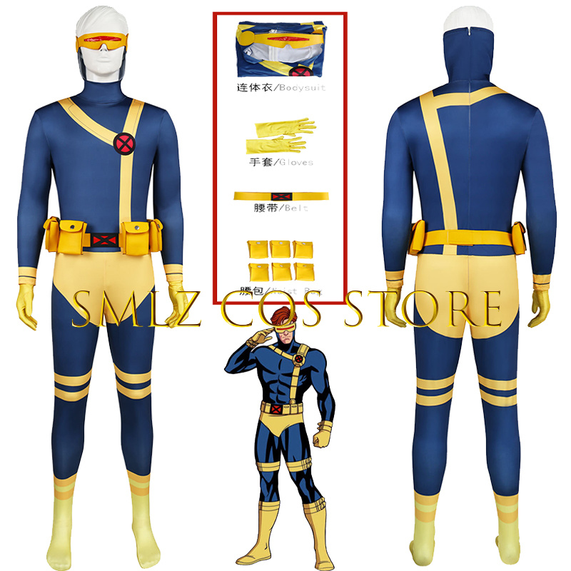 Anime Cosplay Bodysuit - Scott Summers Cosplay Cyclopss Costume Hero
