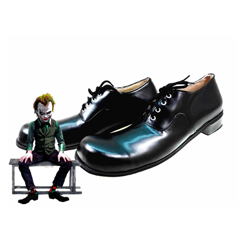 34cm Leather Anime Clown Shoes - Anime Cosplay For Black Guys 评论和价格