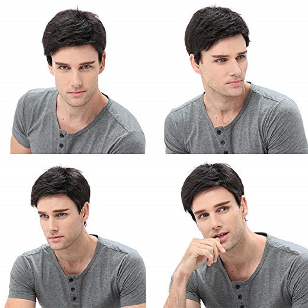 Men Synthetic Short Wigs Wigs  - Anime Cosplay For Black Guys 评论和价格