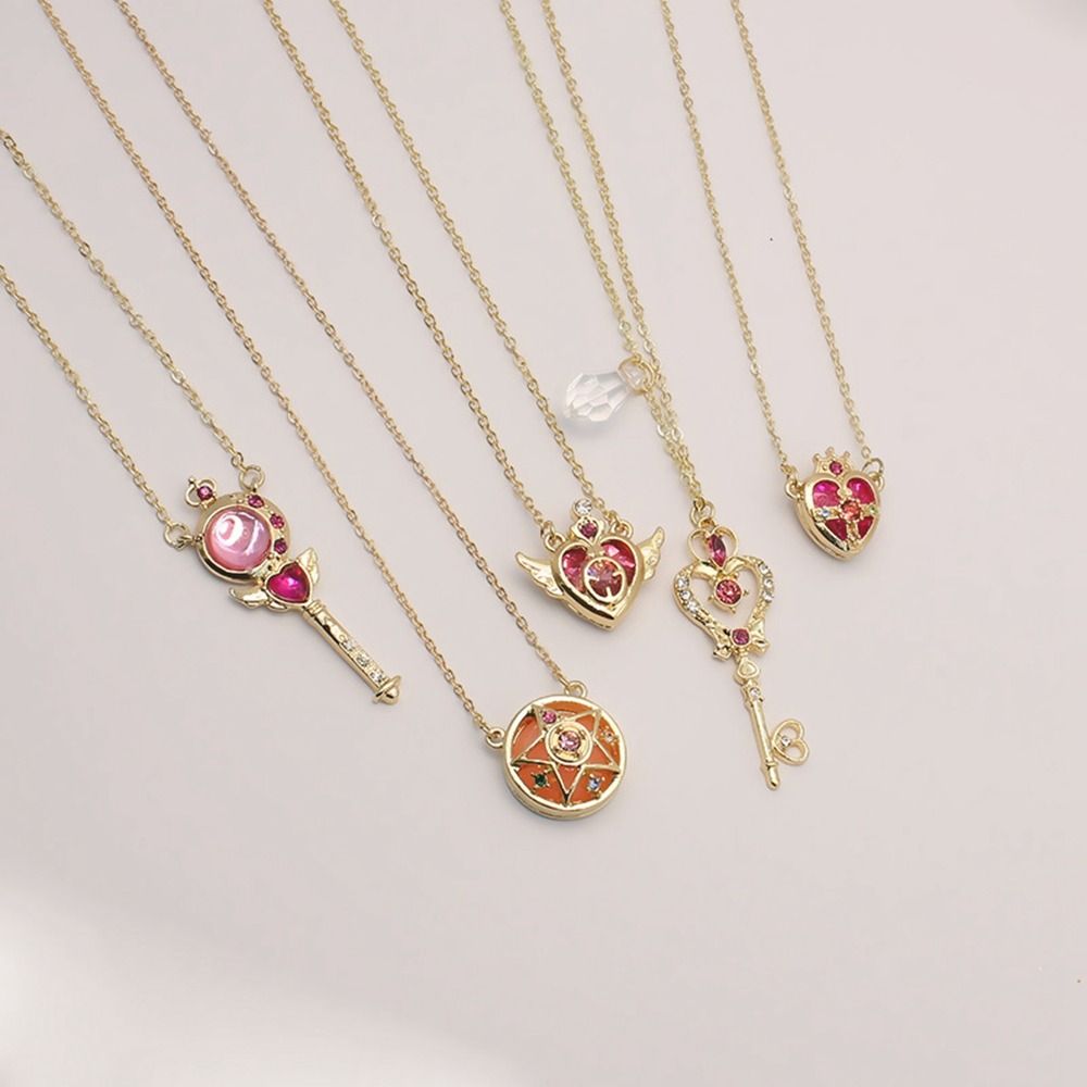 Crystal Anime Necklace Cute Co - Sailor Moon Wand 评论和价格