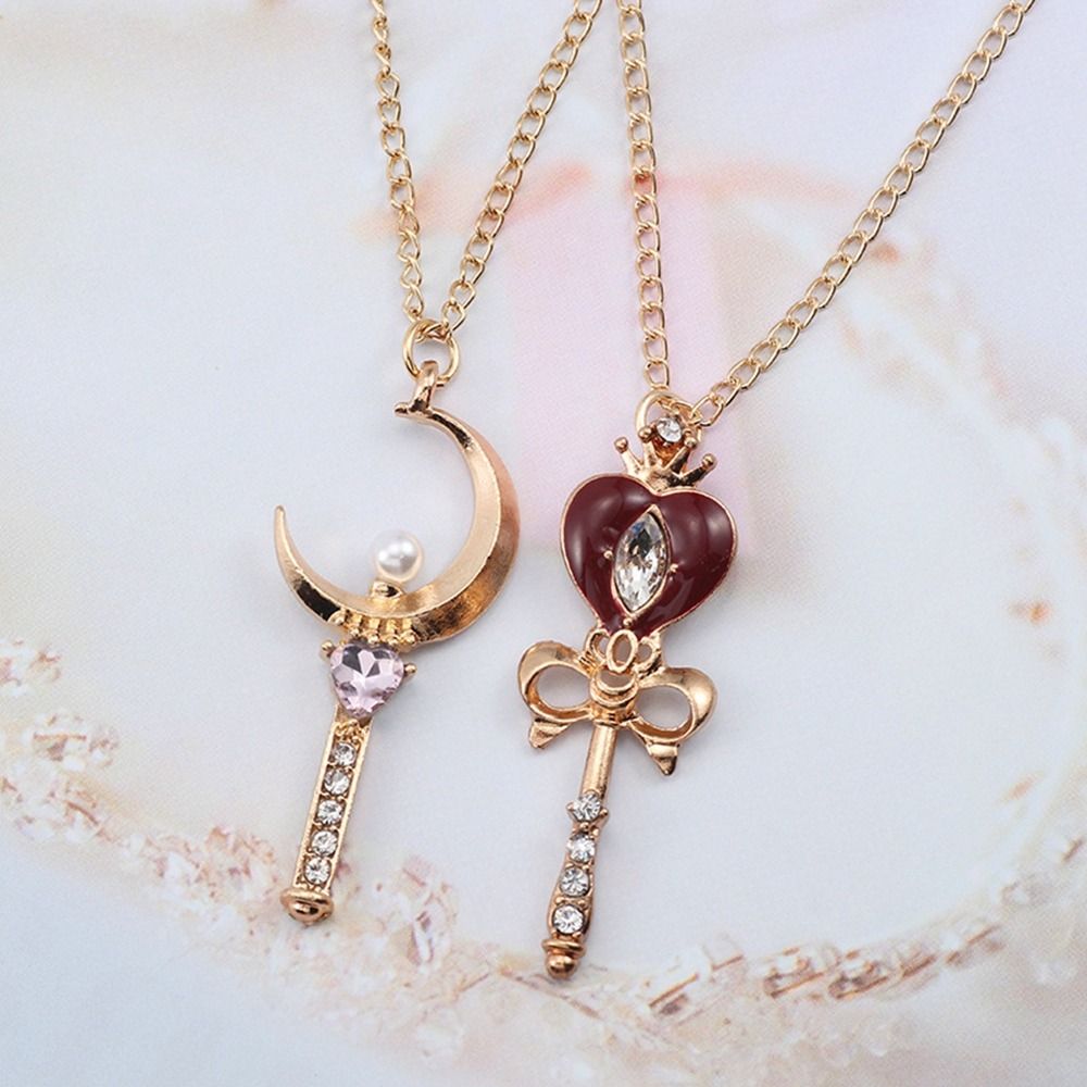 Crystal Anime Necklace Cute Co - Sailor Moon Wand 评论和价格
