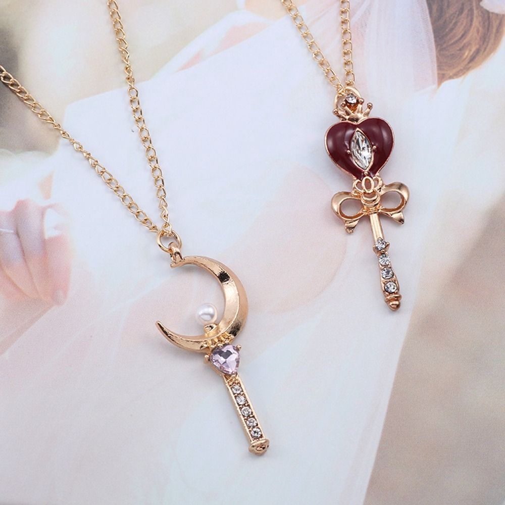Crystal Anime Necklace Cute Co - Sailor Moon Wand 评论和价格