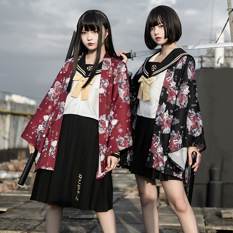 Retro Kimono Cardigan Japanese - Asian Cosplay Anime 评论和价格