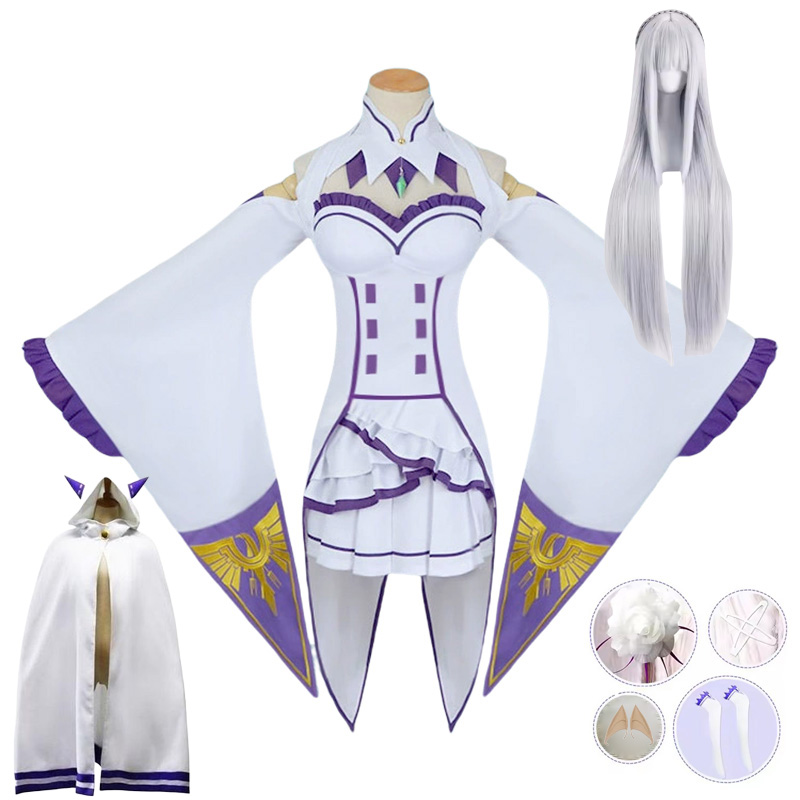 Emilia Cosplay Re Life in a di - Anime Cosplay Bodysuit 评论和价格