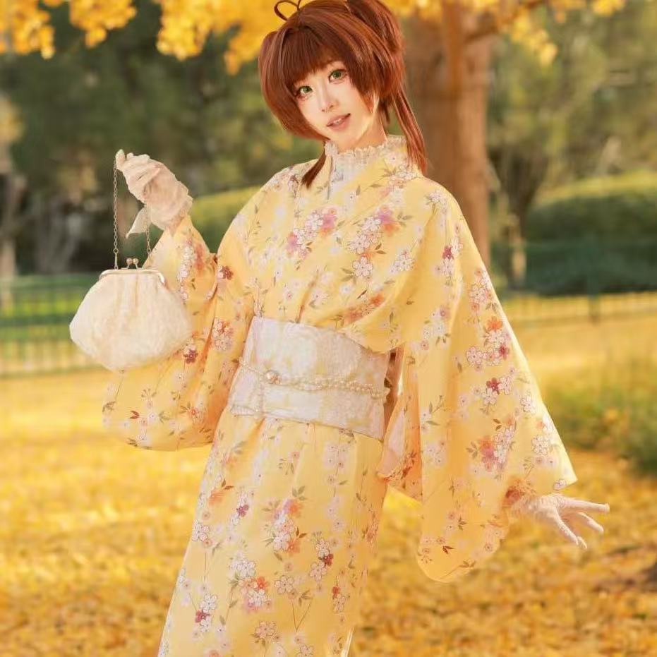 Cute Anime Kimono for Girls Ye - Asian Cosplay Anime 评论和价格