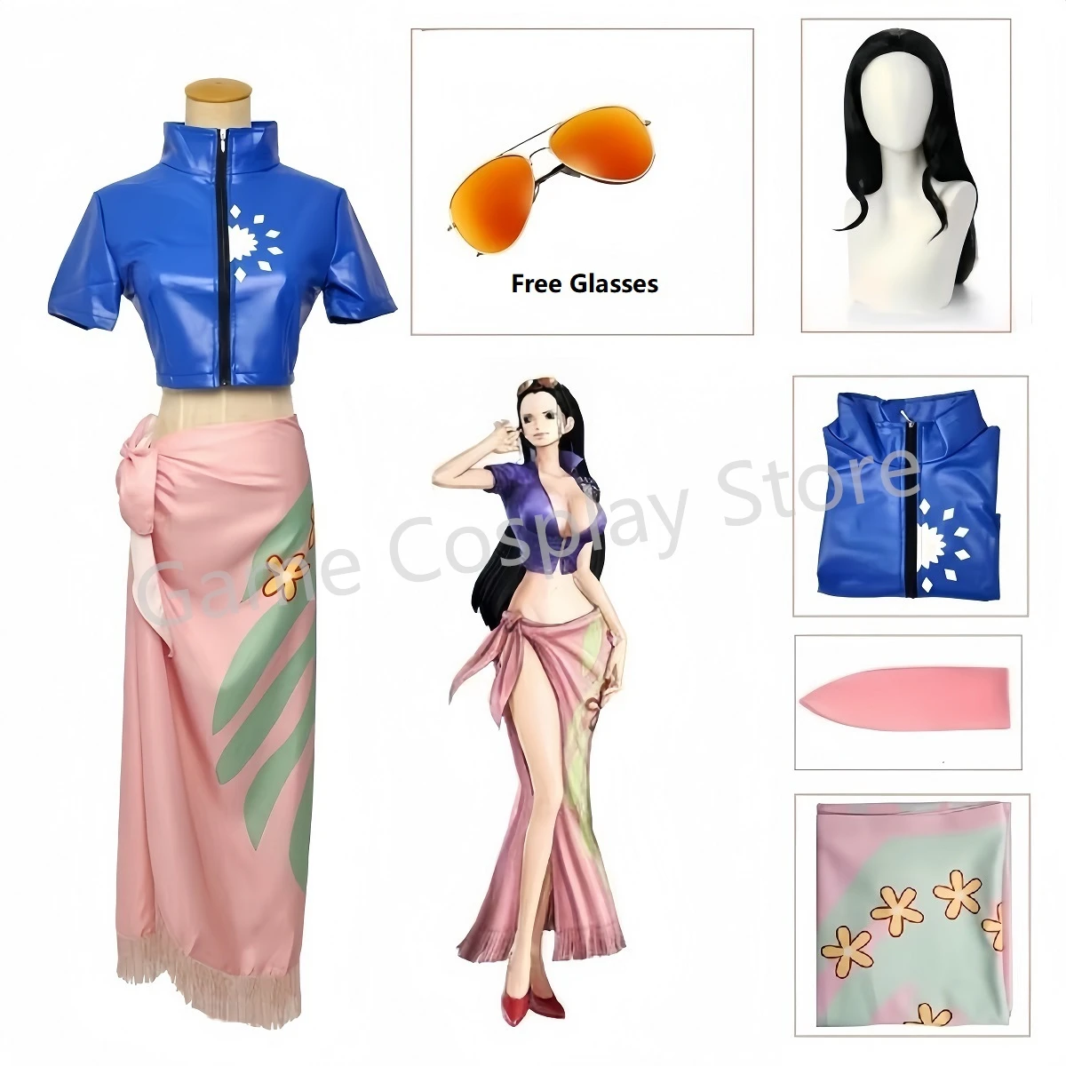 Nico Robin Cosplay Costume Dre - Anime Cosplay Nico Robin 评论和价格