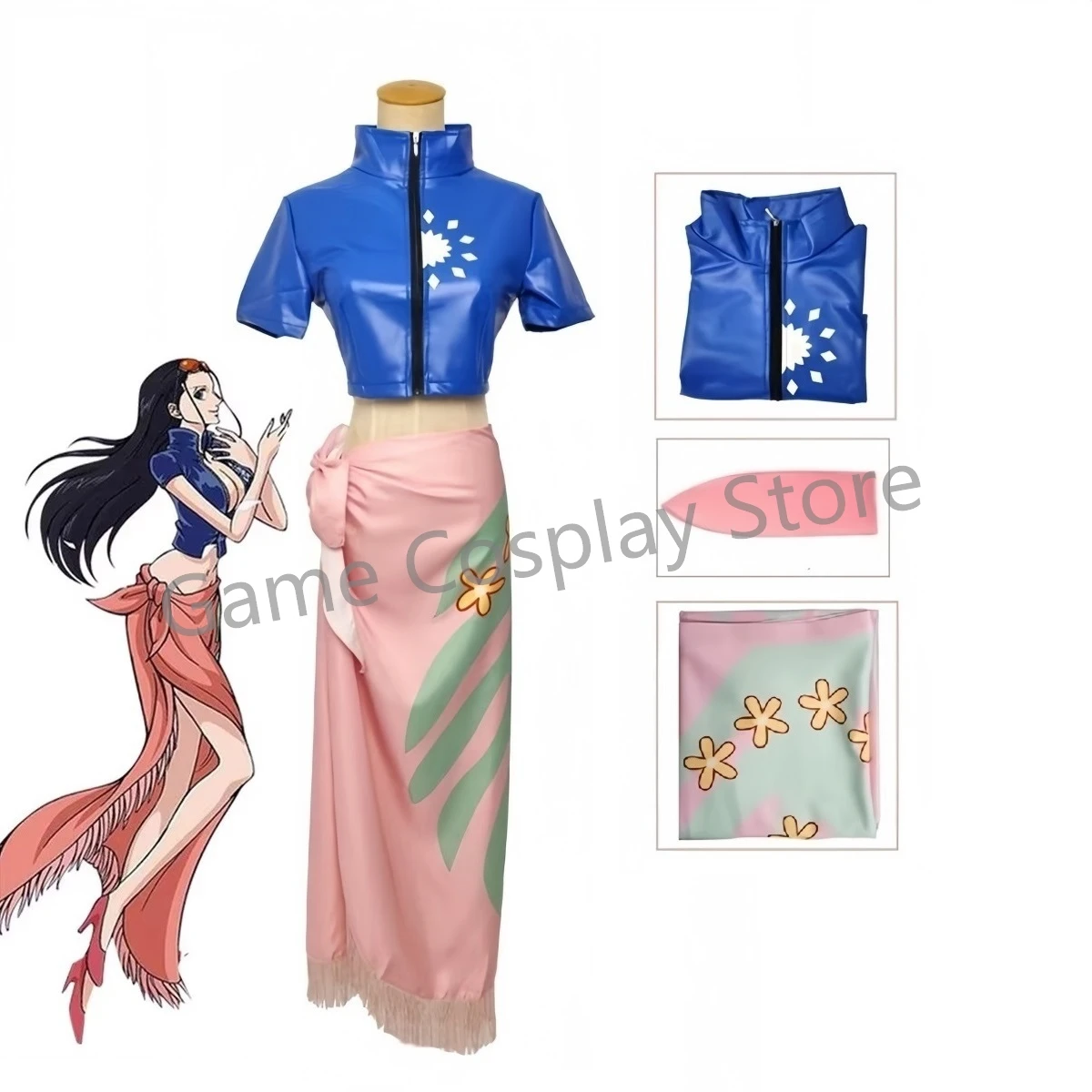 Nico Robin Cosplay Costume Dre - Anime Cosplay Nico Robin 评论和价格
