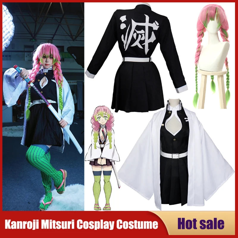Anime Kanroji Mitsuri Cosplay  - Anime Cosplay Demon Slayer 评论和价格