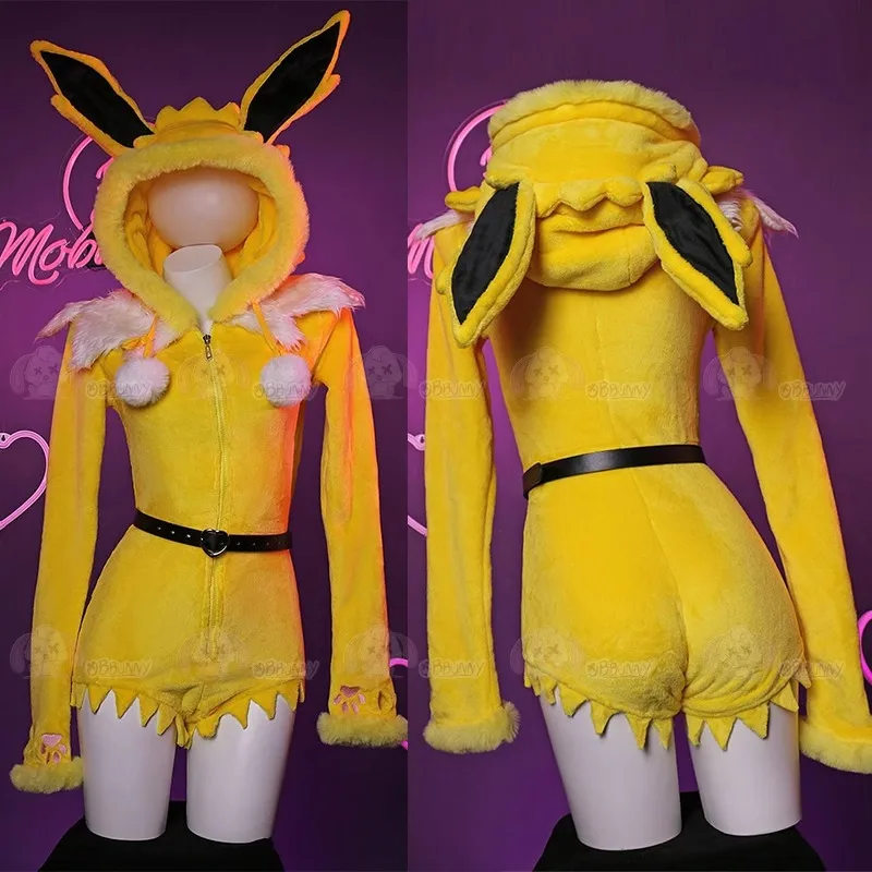 Sexy Deep V Hooded Bodysuit So - Anime Cosplay Bodysuit 评论和价格