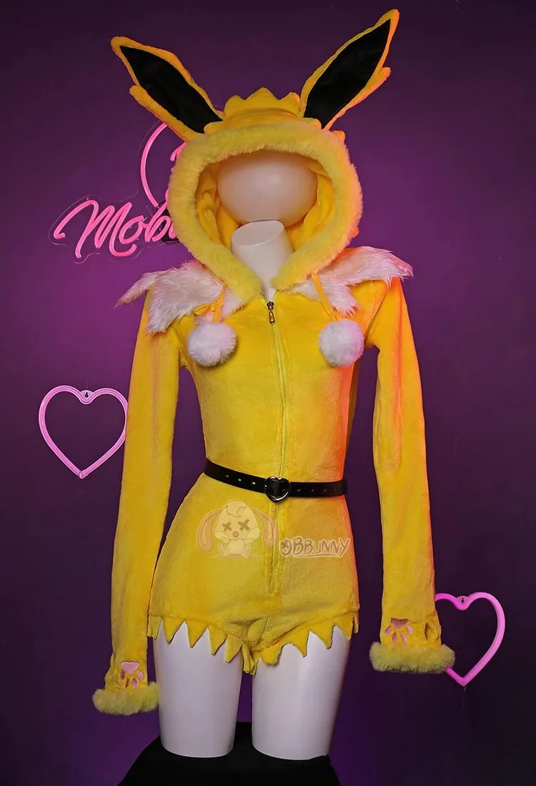 Sexy Deep V Hooded Bodysuit So - Anime Cosplay Bodysuit 评论和价格