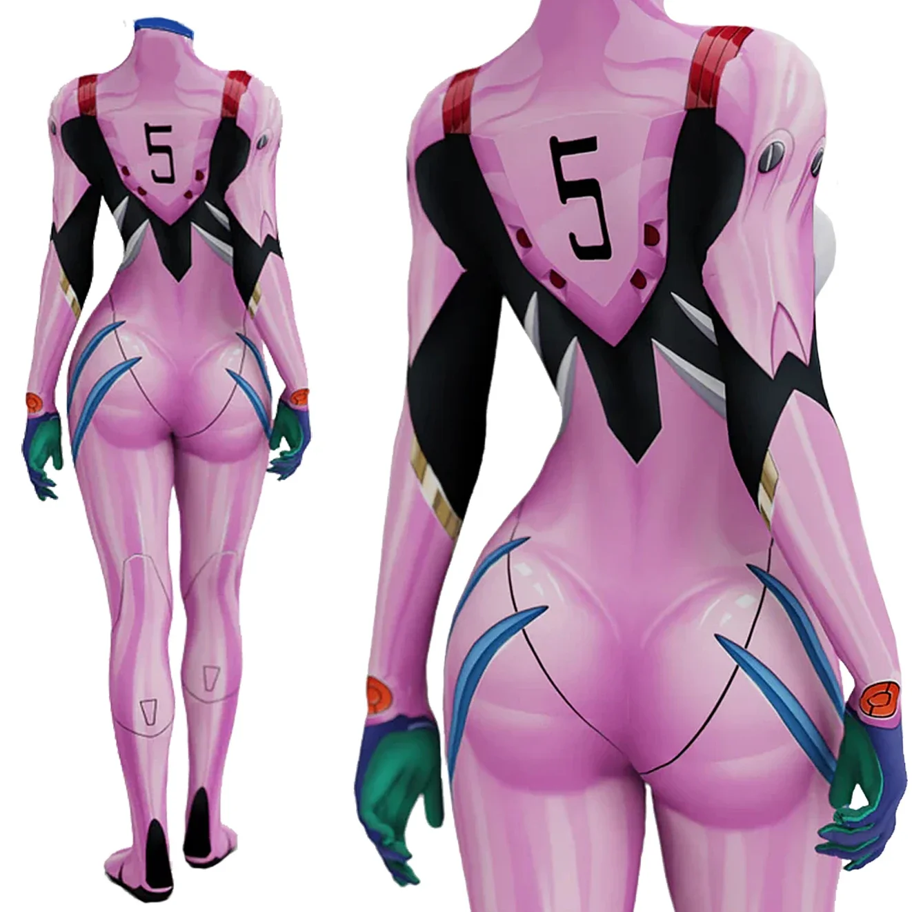 Anime EVA 05 Makinami Cosplay  - Anime Cosplay Bodysuit 评论和价格
