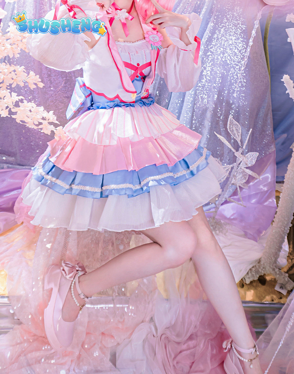 Maruyama Aya Pink Lolita BanG  - Anime Cosplay Pink 评论和价格