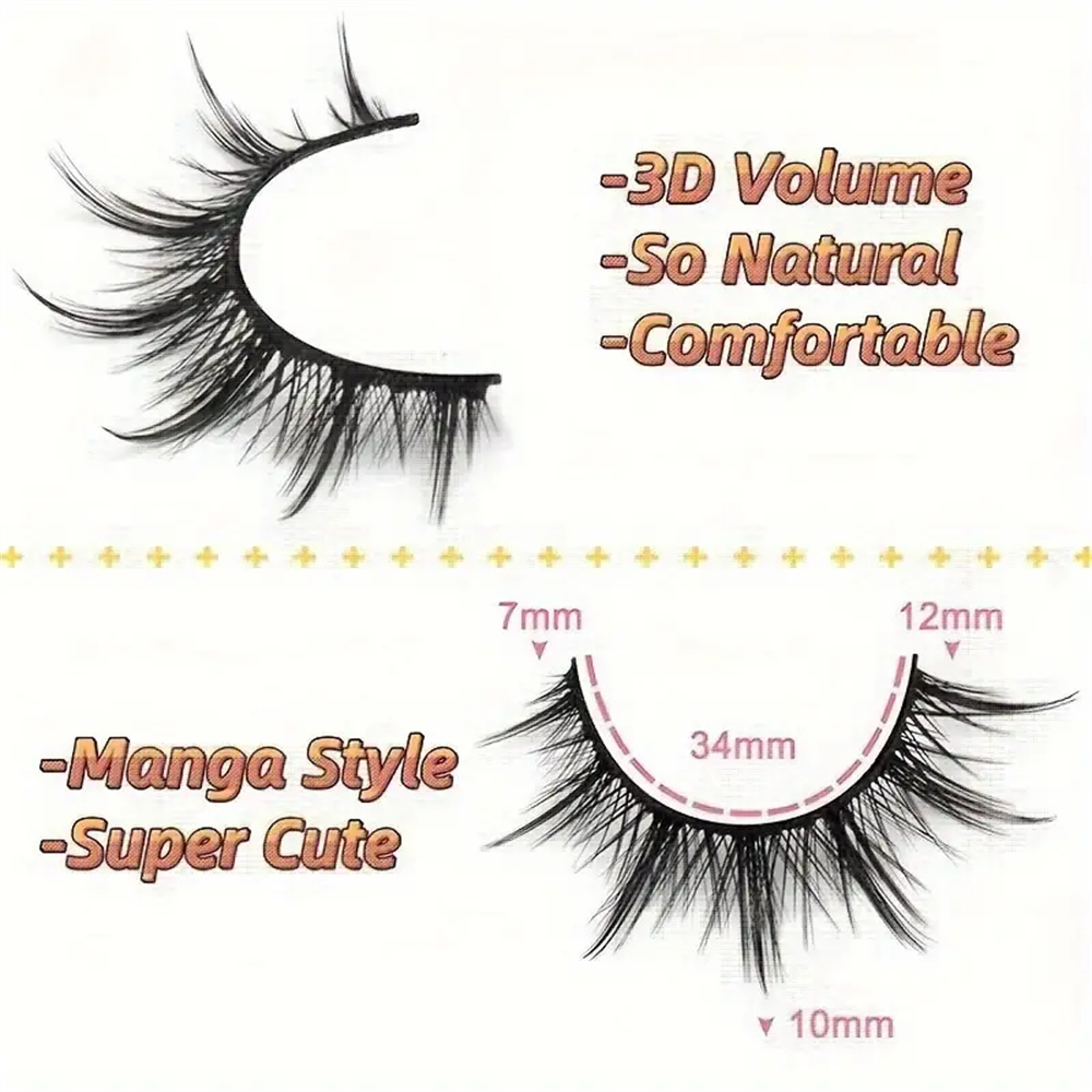 Natural Look False Eyelashes A - Asian Cosplay Anime 评论和价格