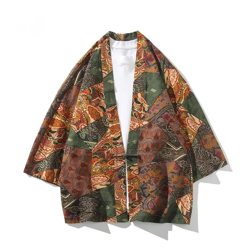 Ethnic Style Print Yukata Men  - Asian Cosplay Anime 评论和价格