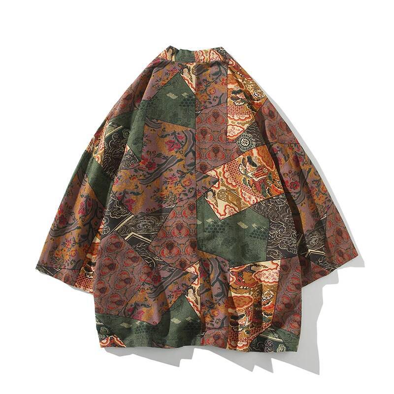 Ethnic Style Print Yukata Men  - Asian Cosplay Anime 评论和价格