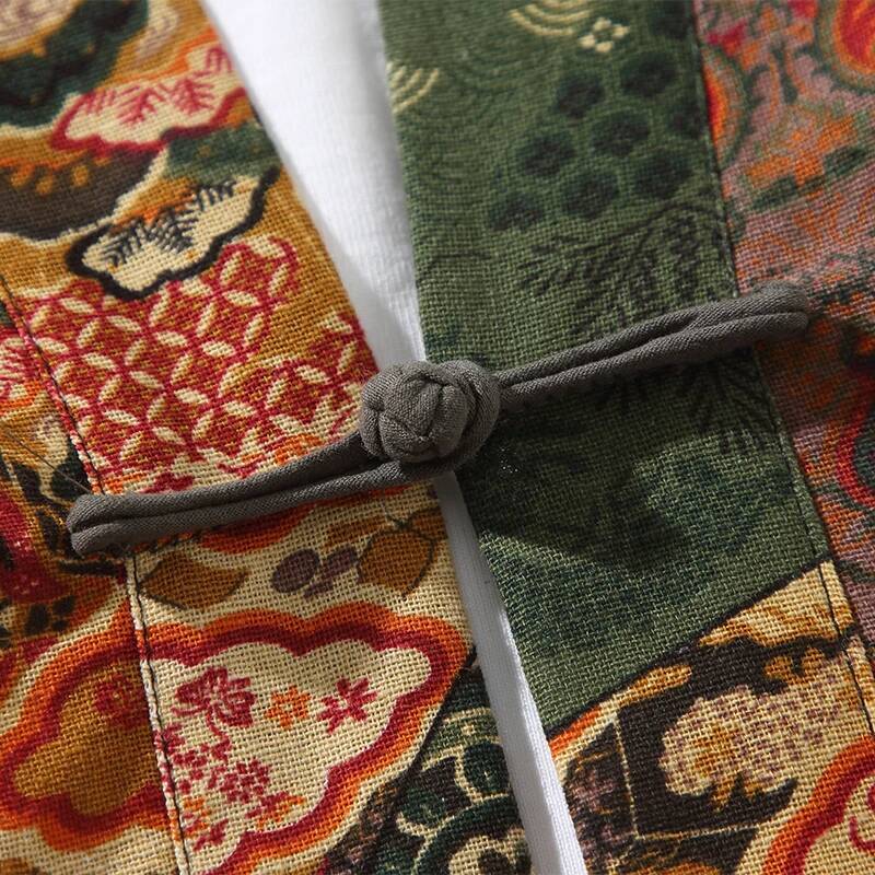 Ethnic Style Print Yukata Men  - Asian Cosplay Anime 评论和价格